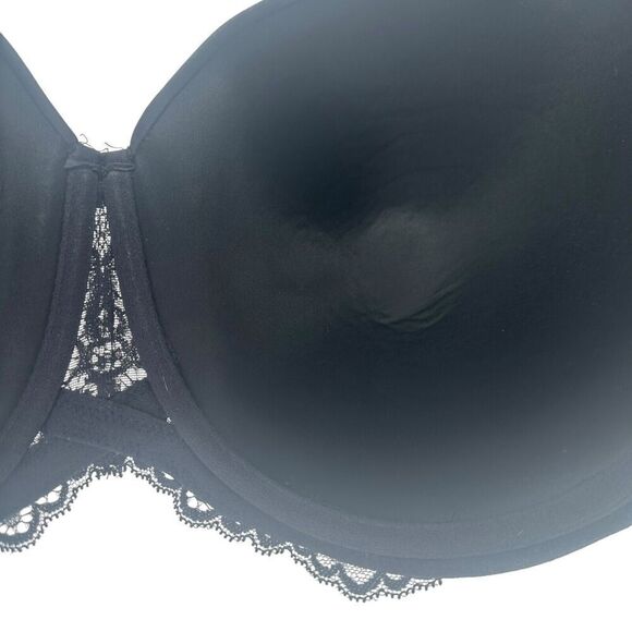 Auden Bra Lightly Lined Strapless Size 46D Black Underwired Removable Straps 46D - Picture 7 of 12